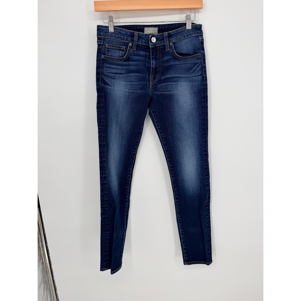 Father's Daughter Skinny Jeans 27 Blue Dark Wash Stretch Minimalist Classic